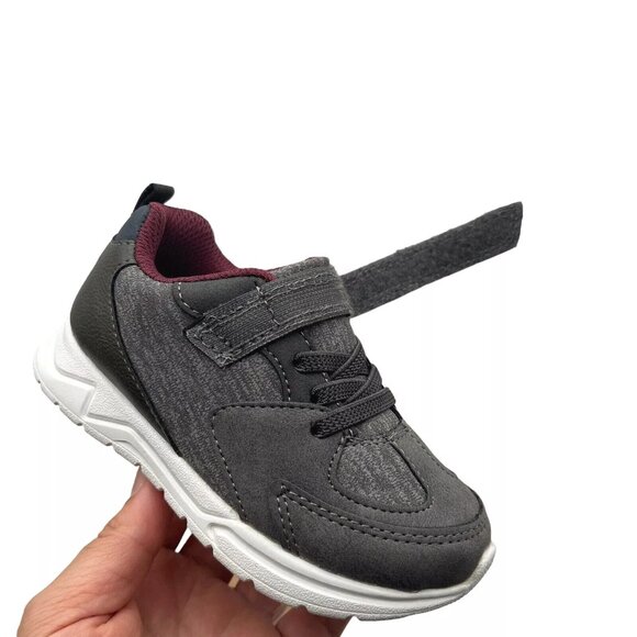 Oshkosh Toddler Boy's Slip-on Casual Sneaker Size 8 Gray Lightweight & Comfy - Picture 3 of 16